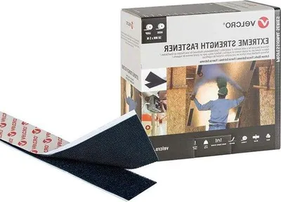 Produktbild von Famanu Klettband Selbstklebend 5 Meter Schwarz - Extrem starke Haftung
