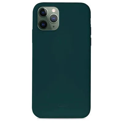 A dark green iPhone case is shown against a white background.