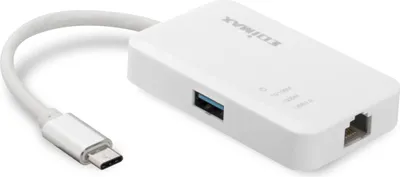 Zdjęcie produktu dla Edimax EU-4308, USB 3.2 Gen 1 (3.1 Gen 1) Type-C, IEEE 802.1Q, IEEE 802.1x, IEEE 802.3, IEEE 802.3ab, IEEE 802.3az, IEEE 802.3u, Biały, RJ-45, USB 3.2 Gen 1 (3.1 Gen 1) Type-A, LAN, Zasilanie, USB, CE, FCC, RoHS
