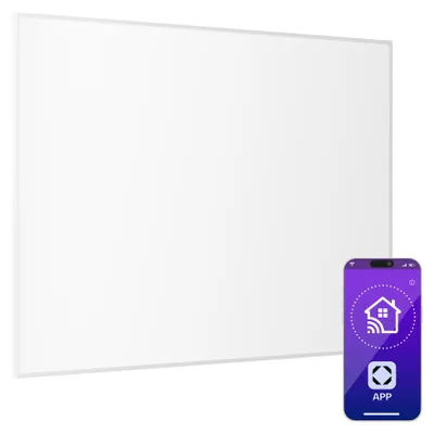 Produktbild von Klarstein Infrarotheizung mit Thermostat, 960W Elektroheizung, Smart Home Infrarotheizung zur Wandmontage, IR mit IoT/WiFi App-Control, Feuchtraum Flach-Heizkörper, CO2-Freie Wand Heizung
