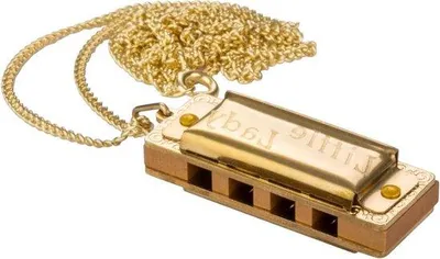 Produktbild von Famanu Mundharmonika Goldfarben - Diatonisch, klein und tragbar