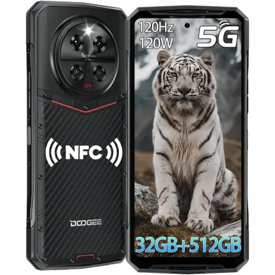 Produktbild von DOOGEE DK10 Outdoor Handy 5G - 512GB+32GB Dimensity 8020,64MP Nachtsicht+50MP 6.67''120Hz Outdoor Smartphone, 120W IP68 Android 13 WiFi 6/NFC, Schwarz