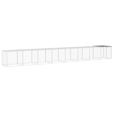 Obrázok produktu pre vidaXL Klietka pre kurčatá so strechou svetlosivá 803x98x90 cm pozinkovaná oceľ