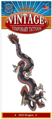 Produktbild von Schwarzer Drache Klebe-Tattoo - Fasching Halloween Karneval