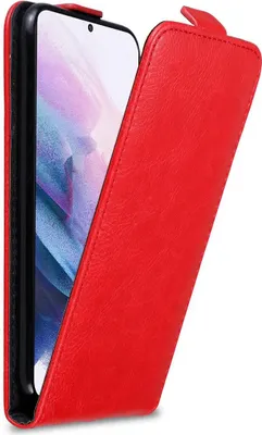 Obrázok produktu pre Cadorabo puzdro pre Samsung Galaxy S21 PLUS ochranné puzdro v červenej farbe Flipové puzdro na mobilný telefón Puzdro Kryt