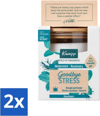 Produktbild von Kneipp - Duftkerze - Stress ade - Wasserminze & Rosmarin - 20 Stunden Brenndauer - Vorteilspack - 2 Stücke