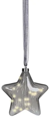 Obrázok produktu pre Sklenená LED hviezda, 20 cm, antracitová, značka Kaemingk