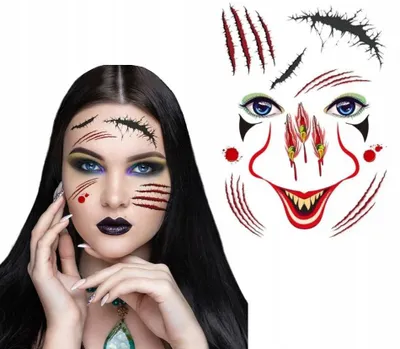 Produktbild von Hopki Cosplay Temporäres Halloween-Tattoo mit Vampir-Wunden