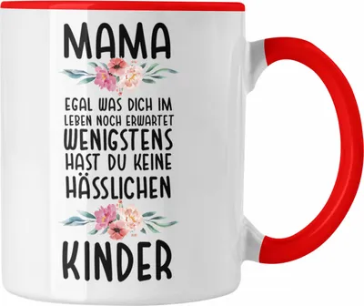 Produktbild von Trendation - Mutter Tasse Hässliche Kinder Muttertag Geschenk Mama von Kinder Spruch Geburtstag Mami (Rot)