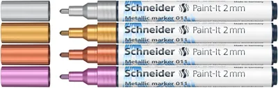 Produktbild von Schneider Schreibgeräte ML01111501 - Kupfer - Gold - Silber - Violett - Transparent - 4 Farben - 2 mm - Deutschland - 4 Stück(e)