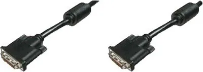Produktbild von Assmann AK-320101-100-S DVI Videokabel für Videogerät, Notebook, Monitor, TV, Projektor - 10 m - ja - 1 x DVI-D Stecker Digital Video - 1 x DVI-D Stecker Digital Video - Vernickelt - Schwarz