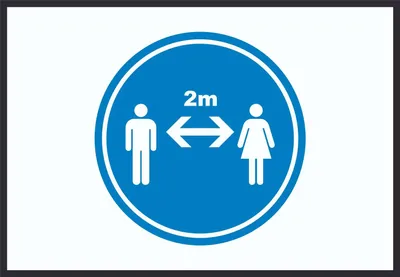 Produktbild von Abstand halten Symbol Schild A1 (594x841mm)