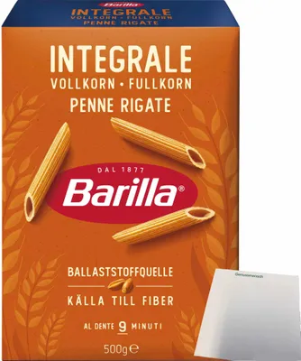 Produktbild von Barilla Integrali Pennette Rigate (500g Packung) + usy Block