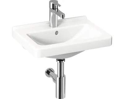 Produktbild von Jika Cubito - Handwaschbecken 450x340 mm, mit Überlauf, mit Hahnloch, weiß H8114220001041