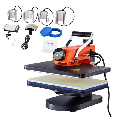 Produktbild von 8-in-1 Hitzepresse – 12x15 Inch Sublimationspresse – T-Shirt-Presse – Tassen- und Hut-Presse – Wärmeübertragung
