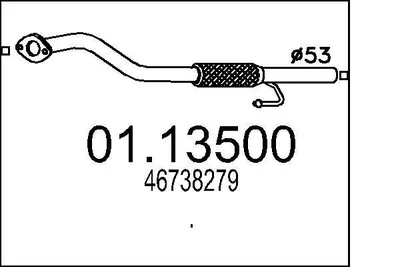 Produktbild von MTS Abgasrohr Auspuffrohr für FIAT BRAVO I (182) Vorne 01.13500