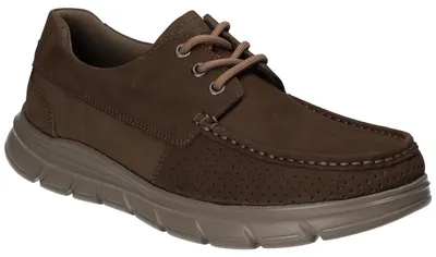 Produktbild von American Club CY189, Herren Leder Halbschuhe Memory Foam Schnürschuhe leicht bequem, Taupe 45