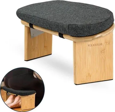 Produktbild von Klappbarer Meditationshocker mit Kissen und Rückenlehne