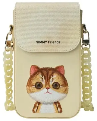 Obrázek produktu pro Nimmy Torebka Na Telefon Khaki Big Eyed Pet 2.0 Cat