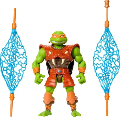 Imagen del producto de Figura Michelangelo Turtles of Grayskull TMNT X MOTU Articulada 15 cms