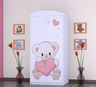 Immagine prodotto di BDW Armadio, 2 ante, 2 cassetti, guardaroba, 180x90 cm, bianco