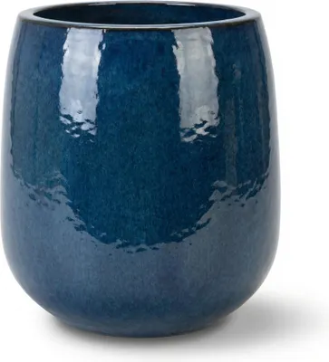 Produktbild von Großer Blumentopf Keramik Provencelia SOCRATE, outdoor, Azurblau, Ø48 x H49 cm