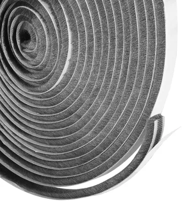 Productafbeelding van Tochtstrip voor deuren en ramen, 10 m tochtstopper, zelfklevend, borstelafdichting, luchtstopper voor schuifdeuren en -ramen, 9 mm x 15 mm