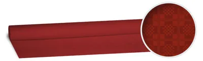 Produktbild von 1 Rolle Damasttischdecke Tischtuch aus Papier 1,20m x  8m bordeaux