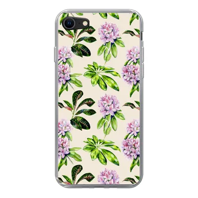 Produktbild von MuchoWow® Handyhülle Schutzhülle Hülle für iPhone 8 Hortensien - Pflanzen - Muster Silikon Softcase Handy Hülle - Schutzhaube