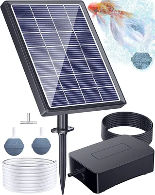 Produktbild von 2.5W Solar Teichbelüfter Solar Luftpumpe Aquarium Oxygenator mit Aquarium-Sauerstoffrohr und Luftblasenstein Aquarium Teichbelüfter