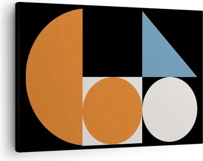 Produktbild von Bild auf Leinwand - Leinwandbild - Einteilig - Stück Geometrisch Räder - 70x50cm - Wand Bild - Wanddeko - Wandbilder - Leinwanddruck - Bilder - Wanddekoration - Leinwand bilder - AA70x50-4879