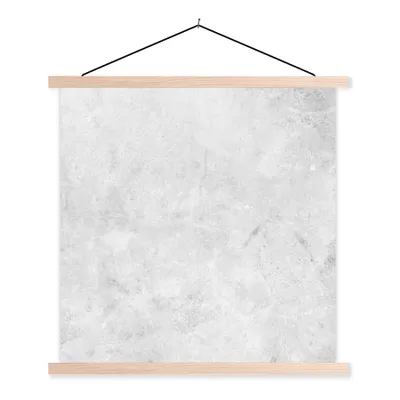 Produktbild von MuchoWow® Textilposter Marmor - Textur - Grau - Marmoroptik 40x40 cm mit holzfarbenen Rahmen - Posterleiste