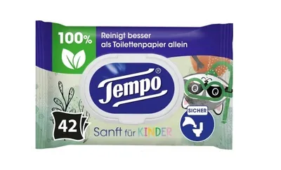 Produktbild von Tempo, Feuchttücher, sanft für Kinder, 42 Stück