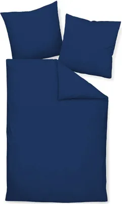 Produktbild von Janine Mako-Satin Kissenhülle Kiss.  80x80 1 teilig  Colors 31001-82-610 marine