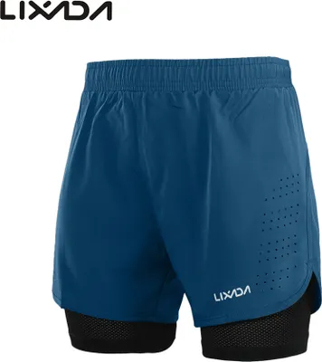 Produktbild von Spodenki do biegania Lixada, sportowe, męskie, fitness, szybkoschnące, rowerowe, oddychające, granatowe, rozmiar L