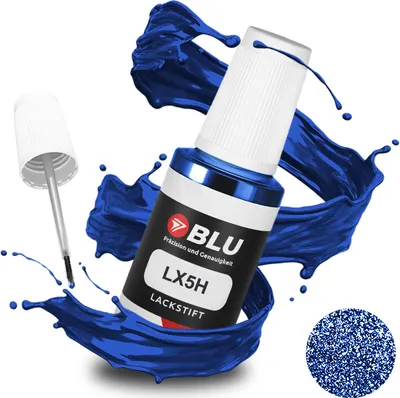 Produktbild von BLU Auto Lackstift Blau kompatibel für Volkswagen LX5H Navarra Blue | Auto Lack Reparatur Ausbesserungslack