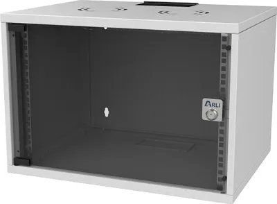 Produktbild von ARLI 19 Zoll Netzwerkschrank 7HE Wandgehäuse Serverschrank abschließbar mit Glastür SOHO 7U