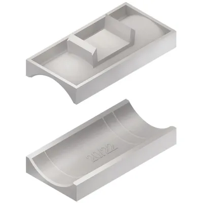 Produktbild von Gegenwanne aus Kunststoff, halogenfrei, für Kabel 50-54mm und C-Profilschienen 16-17mm