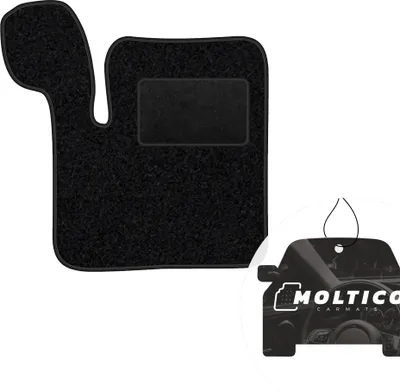Produktbild von moto-MOLTICO Fahrer Fußmatte Auto Velours Fahrerseite Autoteppiche Schwarz Fahrermatte 1-teilig passend für Renault Espace III 1996-2002