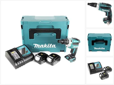 Produktbild von Makita DFS 251 RTJ Akku Trockenbauschrauber 18V Brushless + 2x Akku 5,0Ah + Ladegerät + Makpac