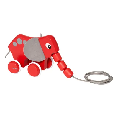 Produktbild von Brio Nachzieh-Elefant, Elefantspielzeug, Tierspielzeug, Holzspielzeug, Spielzeug, 30186
