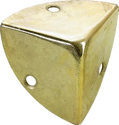 Produktbild von HETTICH Kofferecke Stahl vermessingt zum Anschrauben, L.28 mm