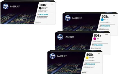 Produktbild von HP Original 508X Toner 4er Set schwarz, cyan, magenta, gelbhohe Kapazität (CF360X, CF361X, CF363X, CF362X) (OPCF360X)