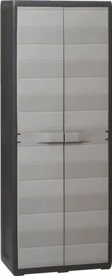 Produktbild von Gartenschrank mit 3 Böden Schwarz und Grau