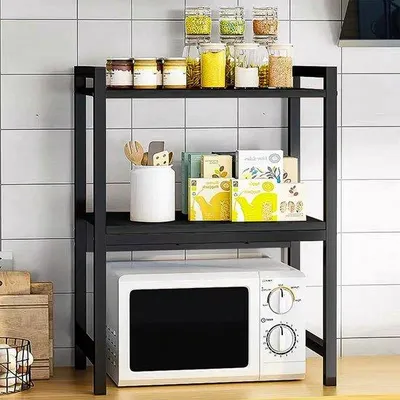 Immagine prodotto di Scaffale da cucina a 3 ripiani in legno nero