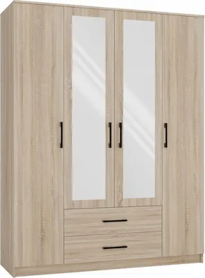 Produktbild von Topeshop ROMANA 160 SON Schlafzimmer-Schrank 11 Regale 4 Tür(en) Eiche Garderobe