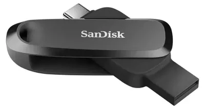 Produktbild von SanDisk SDDDC6-256G-G46, 256 GB, USB Typ-C, 3.2 Gen 1 (3.1 Gen 1), 100 MB/s, Drehring, Schwarz