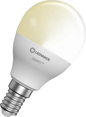 Produktbild von Ledvance LED Smart+ Tropfen 5W = 40W E14 matt 470lm warmweiß 2700K Dimmbar App Google Alexa Apple HomeKit Bluetooth