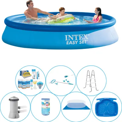 Zdjęcie produktu dla Intex Easy Set Round 366x76 cm - 8-częściowy - zestaw basenowy All-in-1