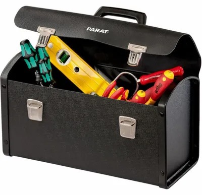 Produktbild von Parat 2228000401, Schwarz, Echtes Leder, Kunststoff, Feuchtigkeitsbeständig, 430 mm, 200 mm, 260 mm